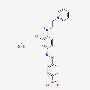 molecular formula C19H18ClN5O3 B12690775 1-[2-[[2-Chloro-4-[(4-nitrophenyl)azo]phenyl]amino]ethyl]pyridinium hydroxide CAS No. 93919-16-5