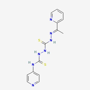 Carbonothioic dihydrazide, N''-((4-pyridinylamino)thioxomethyl)-N'''-((1E)-1-(2-pyridinyl)ethylidene)-