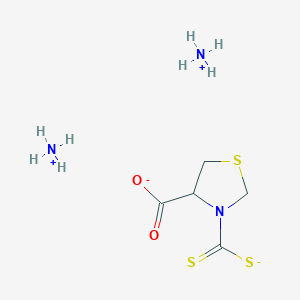 molecular formula C5H13N3O2S3 B12690794 Diammonium 3-(dithiocarboxylato)thiazolidine-4-carboxylate CAS No. 84332-90-1