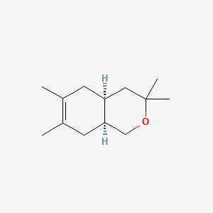 molecular formula C13H22O B12690814 cis-3,4,4a,5,8,8a-Hexahydro-3,3,6,7-tetramethyl-1H-2-benzopyran CAS No. 94022-02-3