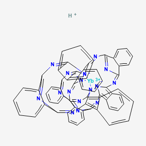 molecular formula C64H33N16Yb B12690824 Hydrogen bis(29H,31H-phthalocyaninato(2-)-N29,N30,N31,N32)ytterbate(1-) CAS No. 12369-80-1