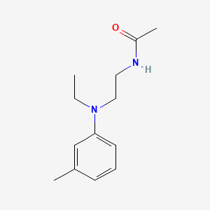 molecular formula C13H20N2O B12690838 Acetamide, N-[2-[ethyl(3-methylphenyl)amino]ethyl]- CAS No. 42816-33-1