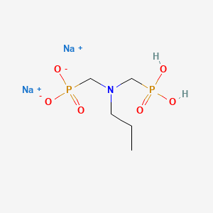 molecular formula C5H13NNa2O6P2 B12690879 Disodium dihydrogen ((propylimino)bis(methylene))diphosphonate CAS No. 94199-78-7