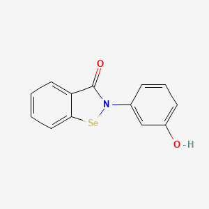 molecular formula C13H9NO2Se B12690900 1,2-Benzisoselenazol-3(2H)-one, 2-(3-hydroxyphenyl)- CAS No. 81744-02-7