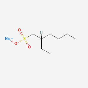 molecular formula C8H17NaO3S B12690901 Sodium 2-ethylhexanesulphonate CAS No. 40762-43-4