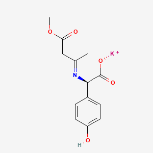 Potassium (R)-(4-hydroxyphenyl)((3-methoxy-1-methyl-3-oxopropylidene)amino)acetate