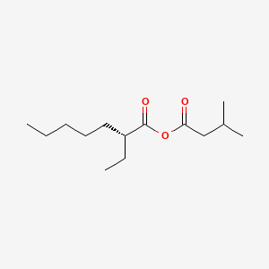 molecular formula C14H26O3 B12690940 3-methylbutanoyl (2R)-2-ethylheptanoate 