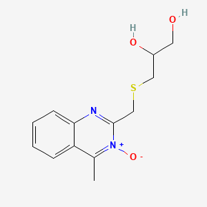 3-(((4-Methyl-3-oxido-2,3-dihydro-2-quinazolinyl)methyl)thio)-1,2-propanediol