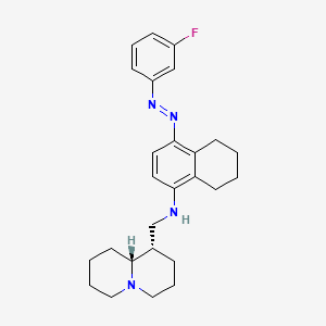 2H-Quinolizine-1-methanamine, N-(4-((3-fluorophenyl)azo)-5,6,7,8-tetrahydro-1-naphthalenyl)octahydro-