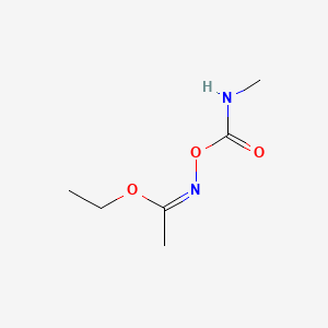 molecular formula C6H12N2O3 B12690980 Ethanimidic acid, N-(((methylamino)carbonyl)oxy)-, ethyl ester CAS No. 19934-16-8