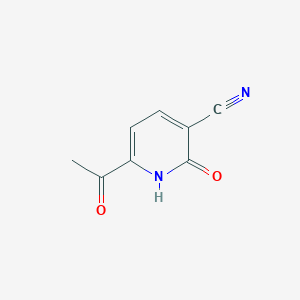molecular formula C8H6N2O2 B012691 6-Acetyl-2-oxo-1,2-dihydropyridine-3-carbonitrile CAS No. 19841-84-0