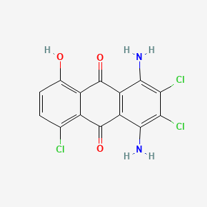 molecular formula C14H7Cl3N2O3 B12691018 1,4-Diamino-2,3,5-trichloro-8-hydroxyanthraquinone CAS No. 94158-81-3