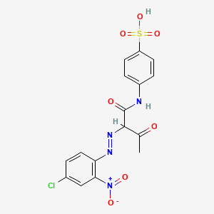 molecular formula C16H13ClN4O7S B12691030 4-((2-((4-Chloro-2-nitrophenyl)azo)-1,3-dioxobutyl)amino)benzenesulphonic acid CAS No. 84030-34-2