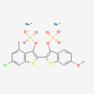 Disodium 6-chloro-6'-methoxy-4-methyl(2,2'-bibenzo(b)thiophene)-3,3'-diyl disulphate