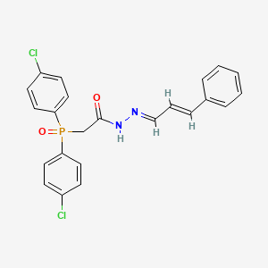 Acetic acid, (bis(4-chlorophenyl)phosphinyl)-(3-phenyl-2-propenylidene)hydrazide