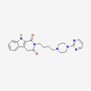 1H-Pyrido(3,4-b)indole-1,3(2H)-dione, 4,9-dihydro-2-(4-(4-(2-pyrimidinyl)-1-piperazinyl)butyl)-