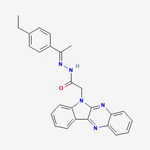 6H-Indolo(2,3-b)quinoxaline-6-acetic acid, 2-(1-(4-ethylphenyl)ethylidene)hydrazide