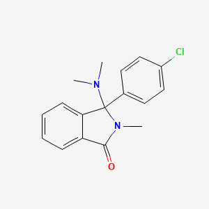 molecular formula C17H17ClN2O B12691572 1H-Isoindol-1-one, 3-(4-chlorophenyl)-3-(dimethylamino)-2,3-dihydro-2-methyl- CAS No. 69582-32-7