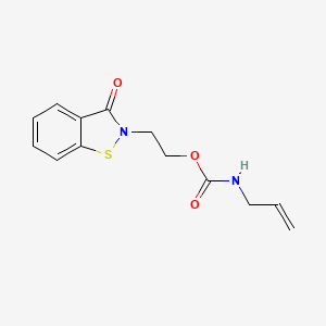 2-(3-oxo-1,2-benzothiazol-2-yl)ethyl N-prop-2-enylcarbamate