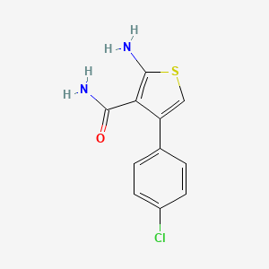 molecular formula C11H9ClN2OS B1269160 2-氨基-4-(4-氯苯基)噻吩-3-甲酰胺 CAS No. 61019-23-6