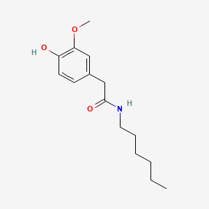 Benzeneacetamide, N-hexyl-4-hydroxy-3-methoxy-