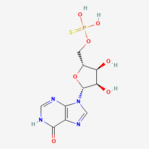 molecular formula C10H13N4O7PS B12691710 5'-Deoxy-5'-thioinosine 5'-monophosphate CAS No. 21959-63-7