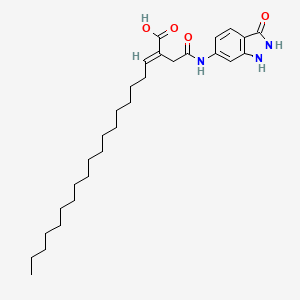 2-(2-((2,3-Dihydro-3-oxo-1H-indazol-6-yl)amino)-2-oxoethyl)icosenoic acid