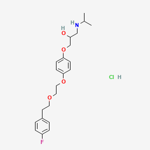 2-Propanol, 1-(4-(2-(2-(4-fluorophenyl)ethoxy)ethoxy)phenoxy)-3-((1-methylethyl)amino)-, hydrochloride