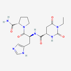 L-Prolinamide, N-((hexahydro-1-ethyl-2,6-dioxo-4-pyrimidinyl)carbonyl)-L-histidyl-, (S)-, hydrate