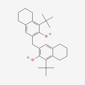 molecular formula C29H40O2 B12691823 3,3'-Methylenebis[1-(1,1-dimethylethyl)-5,6,7,8-tetrahydro-2-naphthol] CAS No. 93803-64-6