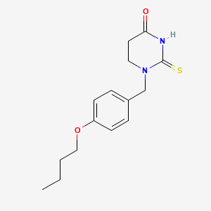 4(1H)-Pyrimidinone, tetrahydro-1-((4-butoxyphenyl)methyl)-2-thioxo-