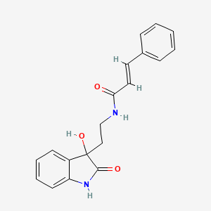 N-(2-(3-Hydroxy-2-oxo-2,3-dihydro-1H-indol-3-yl)ethyl)-3-phenylacrylamide