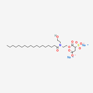 Disodium 1-(2-((2-hydroxyethyl)(1-oxooctadecyl)amino)ethyl) 2-sulphonatosuccinate