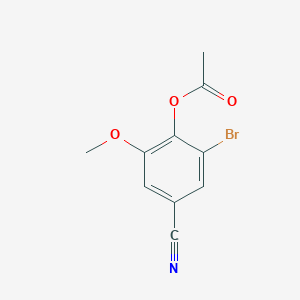 molecular formula C10H8BrNO3 B1269266 2-Bromo-4-cyano-6-methoxyphenyl acetate CAS No. 515847-71-9