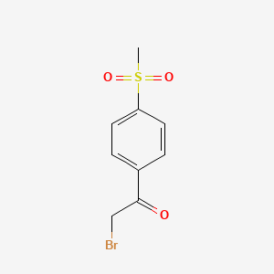 molecular formula C9H9BrO3S B1269269 2-溴-1-(4-(甲磺基)苯基)乙酮 CAS No. 50413-24-6