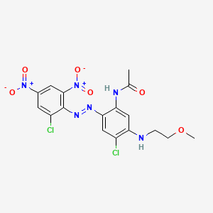 N-[4-Chloro-2-[(2-chloro-4,6-dinitrophenyl)azo]-5-[(2-methoxyethyl)amino]phenyl]acetamide