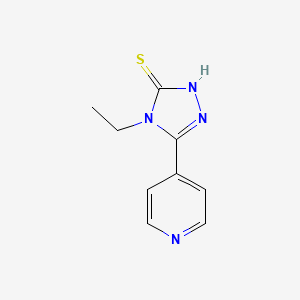 molecular formula C9H10N4S B1269294 4-Ethyl-5-pyridin-4-yl-4h-[1,2,4]triazole-3-thiol CAS No. 26029-01-6