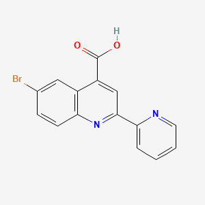B1269296 6-Bromo-2-pyridin-2-ylquinoline-4-carboxylic acid CAS No. 5109-98-8