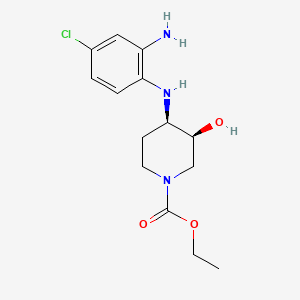 Ethyl cis-4-((2-amino-4-chlorophenyl)amino)-3-hydroxypiperidine-1-carboxylate