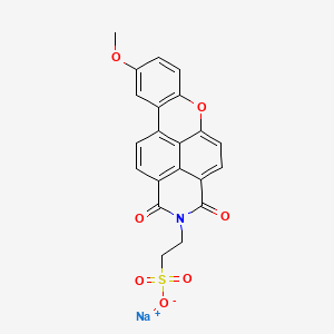 Sodium 9-methoxy-1,3-dioxo-1H-xantheno(2,1,9-def)isoquinoline-2(3H)-ethanesulphonate