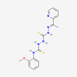 Carbonothioic dihydrazide, N''-(((2-methoxyphenyl)amino)thioxomethyl)-N'''-((1E)-1-(2-pyridinyl)ethylidene)-