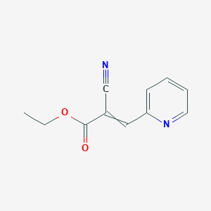 molecular formula C11H10N2O2 B1269316 Ethyl 2-cyano-3-(pyridin-2-YL)acrylate CAS No. 2506-30-1