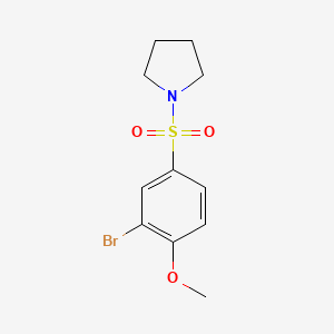 molecular formula C11H14BrNO3S B1269331 1-((3-Bromo-4-methoxyphenyl)sulfonyl)pyrrolidine CAS No. 332354-62-8