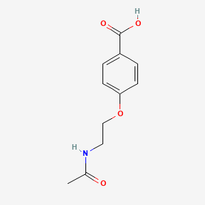 molecular formula C11H13NO4 B1269346 4-[2-(Acetylamino)ethoxy]benzoic acid CAS No. 297137-62-3