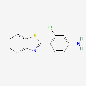 molecular formula C13H9ClN2S B1269361 4-Benzothiazol-2-yl-3-chloro-phenylamine CAS No. 43088-00-2