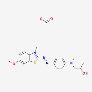 2-((4-(Ethyl(2-hydroxypropyl)amino)phenyl)azo)-6-methoxy-3-methylbenzothiazolium acetate