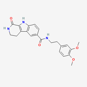 1H-Pyrido(3,4-b)indole-6-carboxamide, 2,3,4,9-tetrahydro-N-(2-(3,4-dimethoxyphenyl)ethyl)-1-oxo-