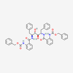 molecular formula C48H46N4O8 B12693808 L-Altritol, 1,2,5,6-tetradeoxy-1,6-diphenyl-2,5-bis((2-(((phenylmethoxy)carbonyl)amino)benzoyl)amino)- CAS No. 173094-18-3