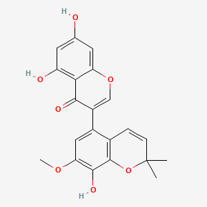 molecular formula C21H18O7 B12693837 Piscidanone CAS No. 140447-85-4