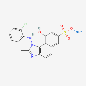 Sodium 1-(2-chloroanilino)-9-hydroxy-2-methylnaphth(1,2-d)imidazole-7-sulphonate